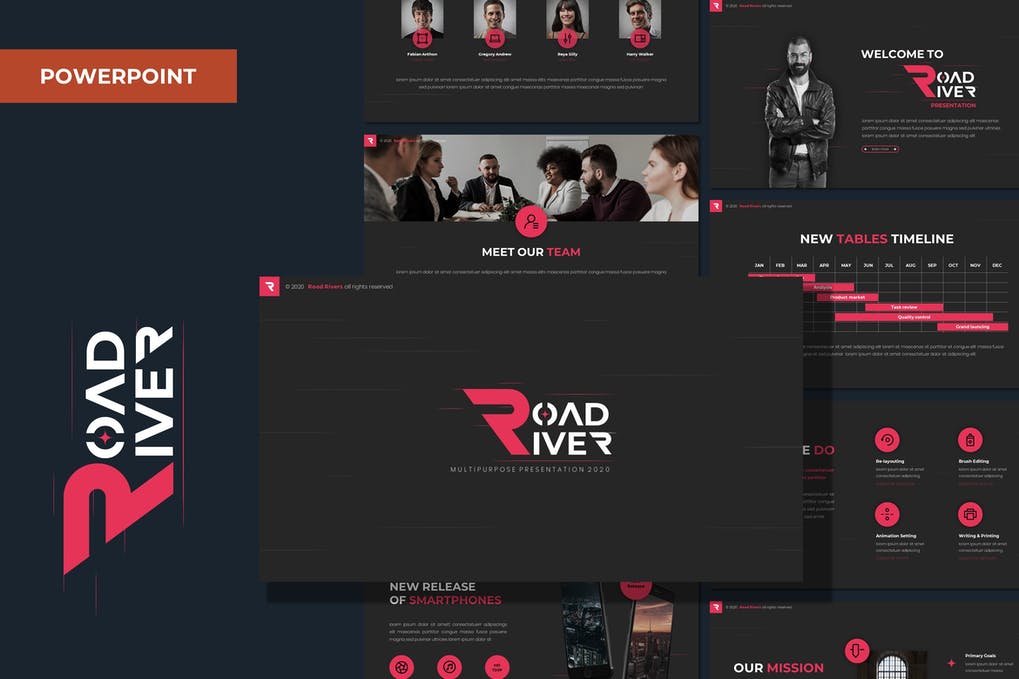 Road River - Multipurpose Powerpoint Template