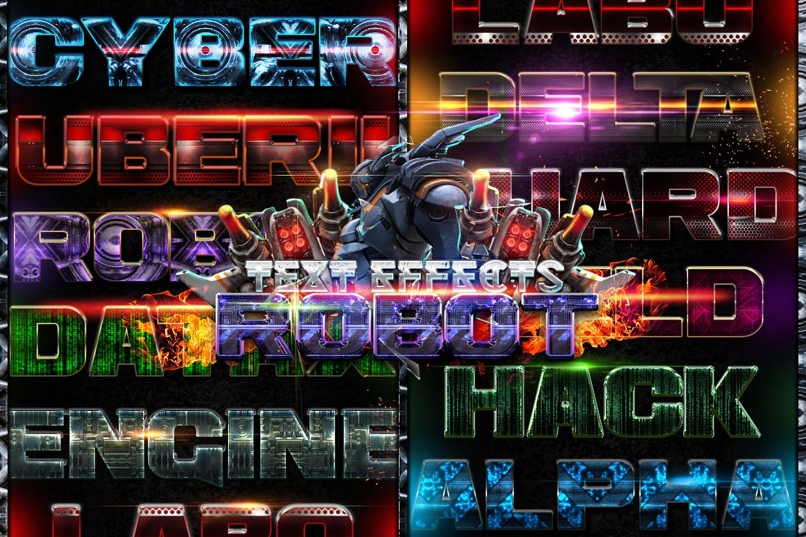 Robot Photoshop Text Effects