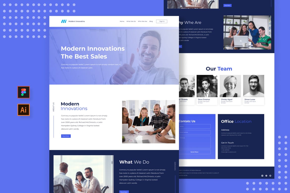 Sanstemp - Business Landing Page
