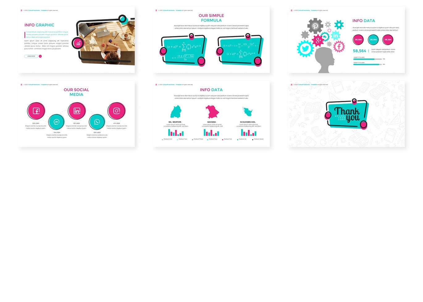 School From Home - Education Google Slides