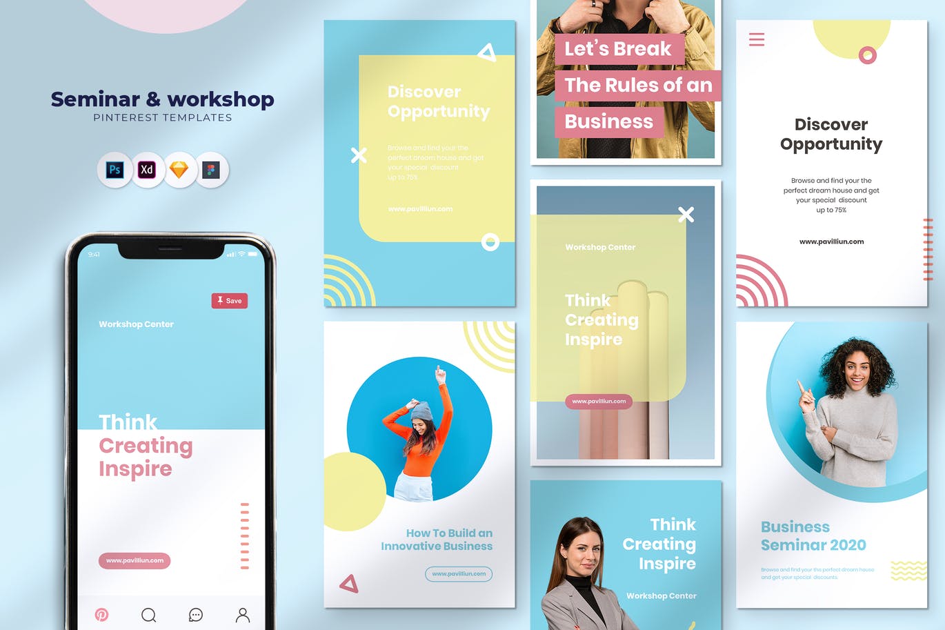 Seminar & Workshop Pinterest Template