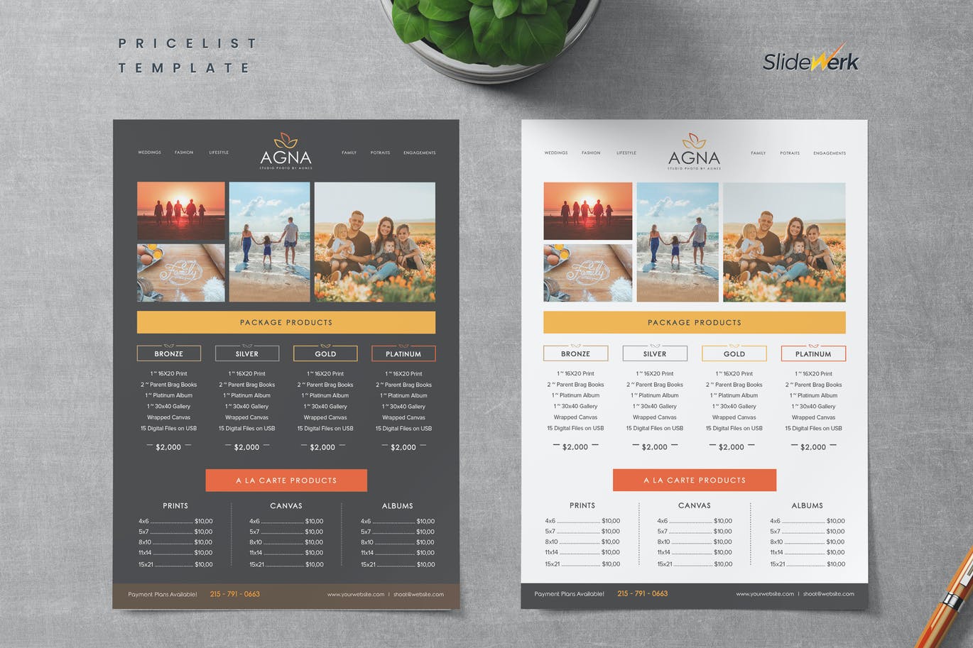 Service Pricelist Template 01 - Slidewerk