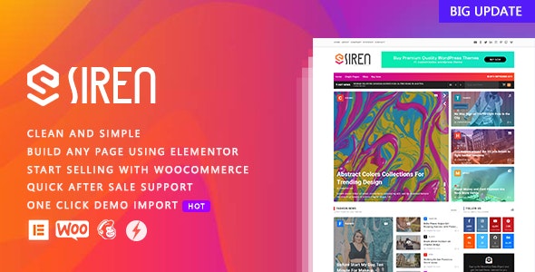 Siren - News Magazine Elementor WordPress Theme