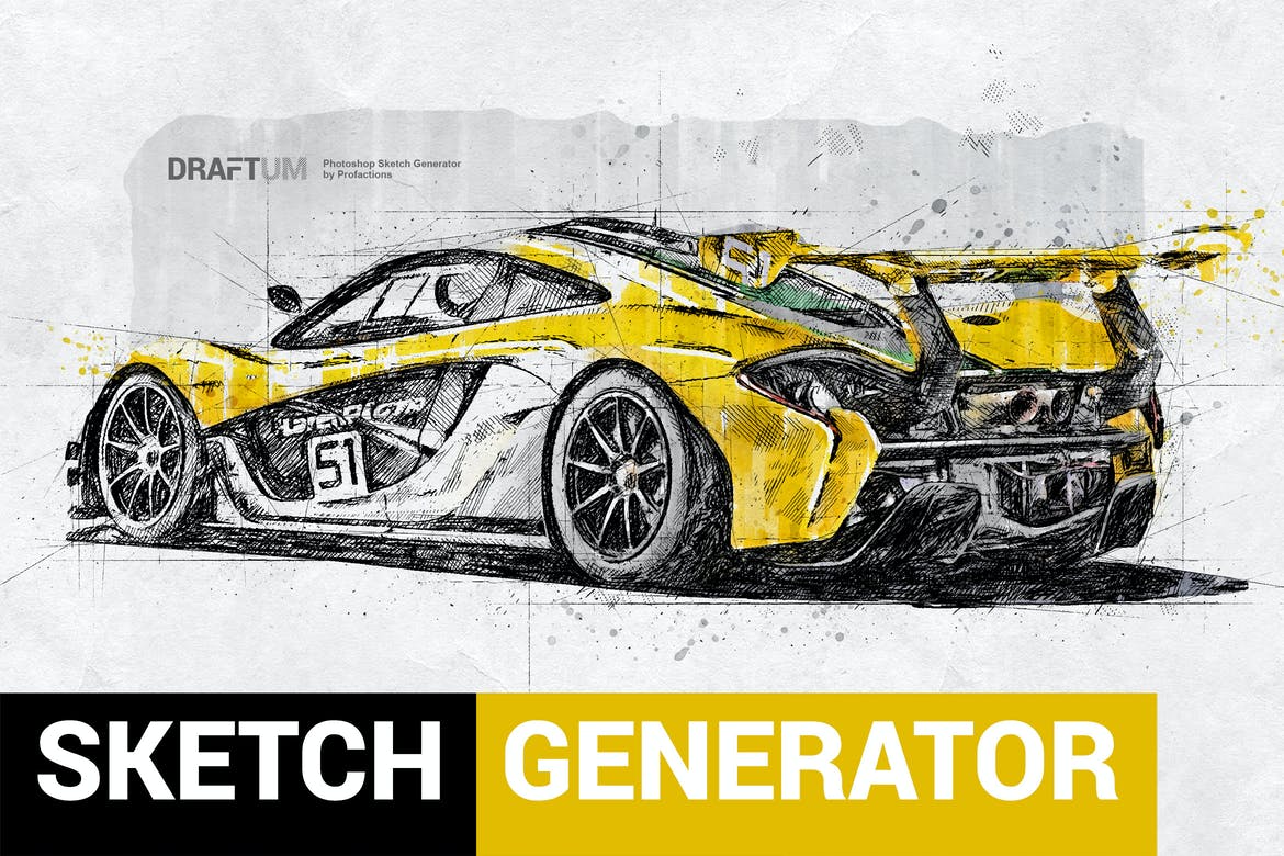 Sketch Generator - Draftum - Photoshop Plugin