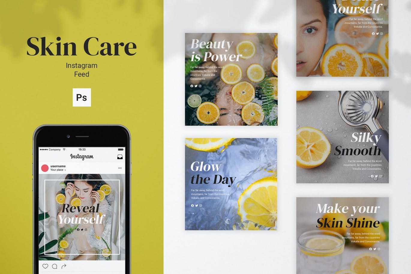 Skin Care Instagram Feed Post Template