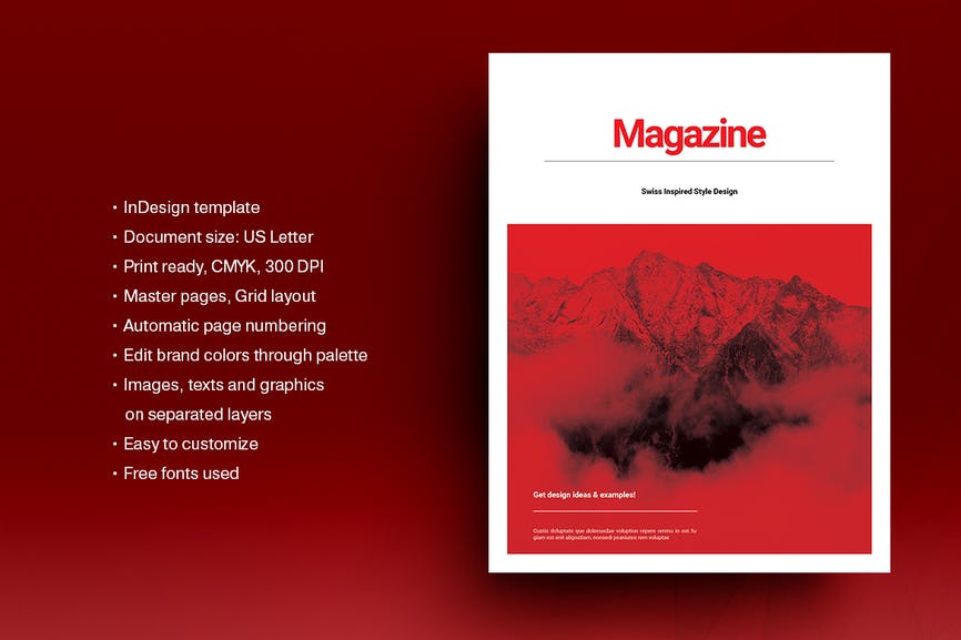 Swiss Style Magazine Template