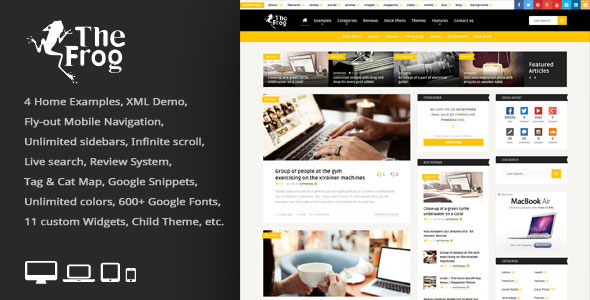 The Frog v3.3 - News WordPress Template