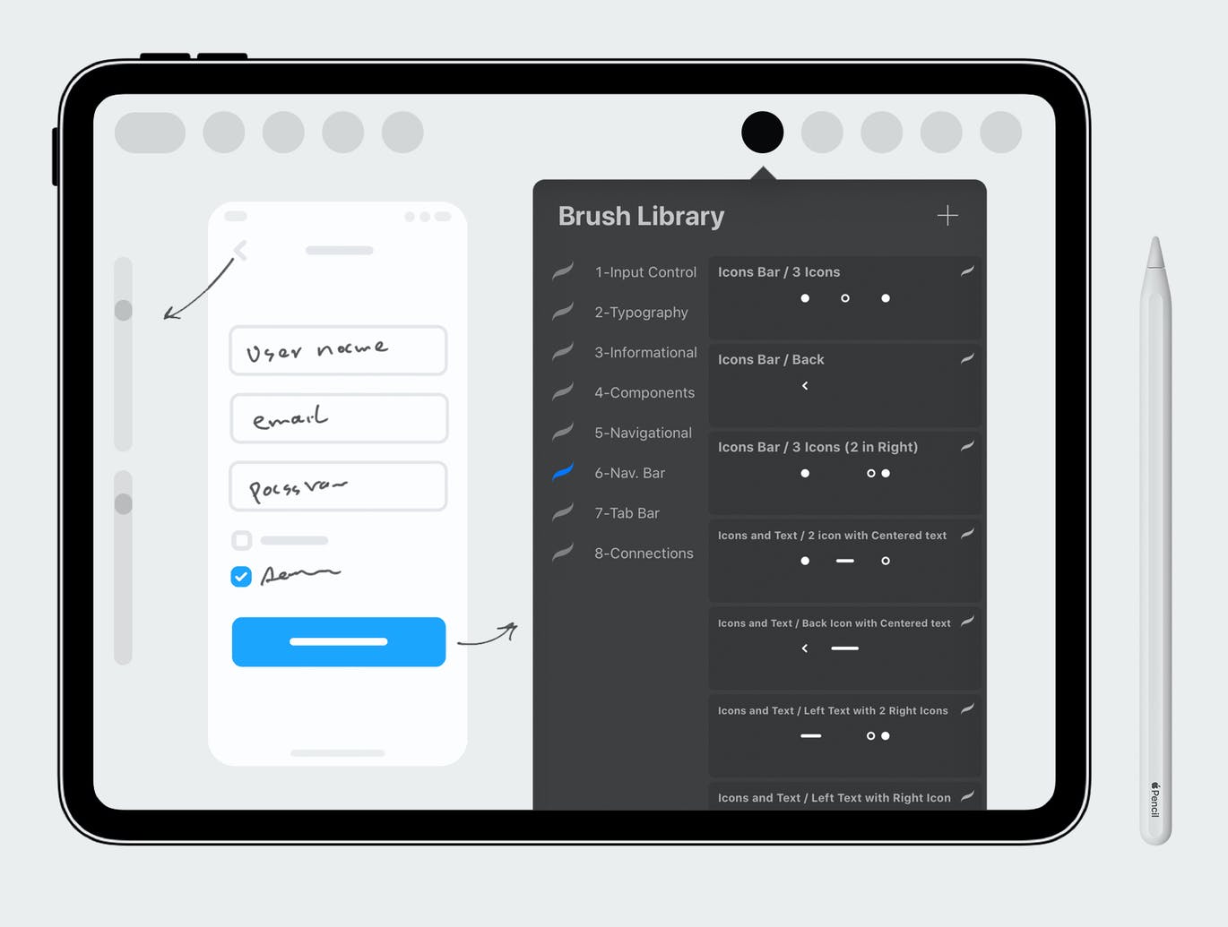 The Wireframe Kit for Procreate 2