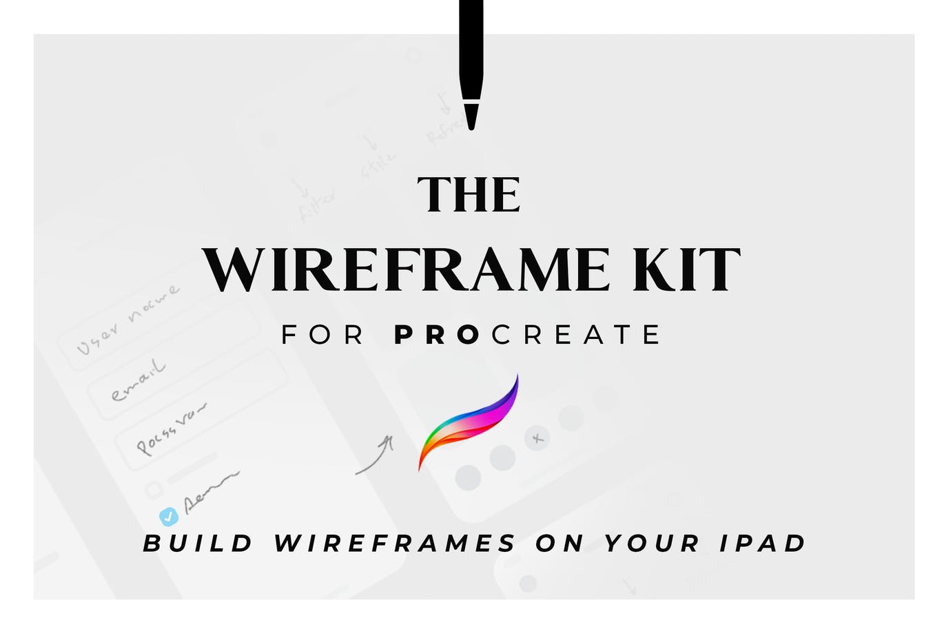 The Wireframe Kit for Procreate