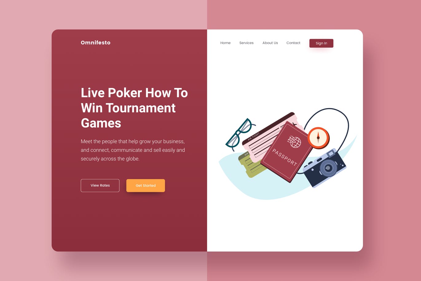 Travel Holiday Landingpage Header Illustration