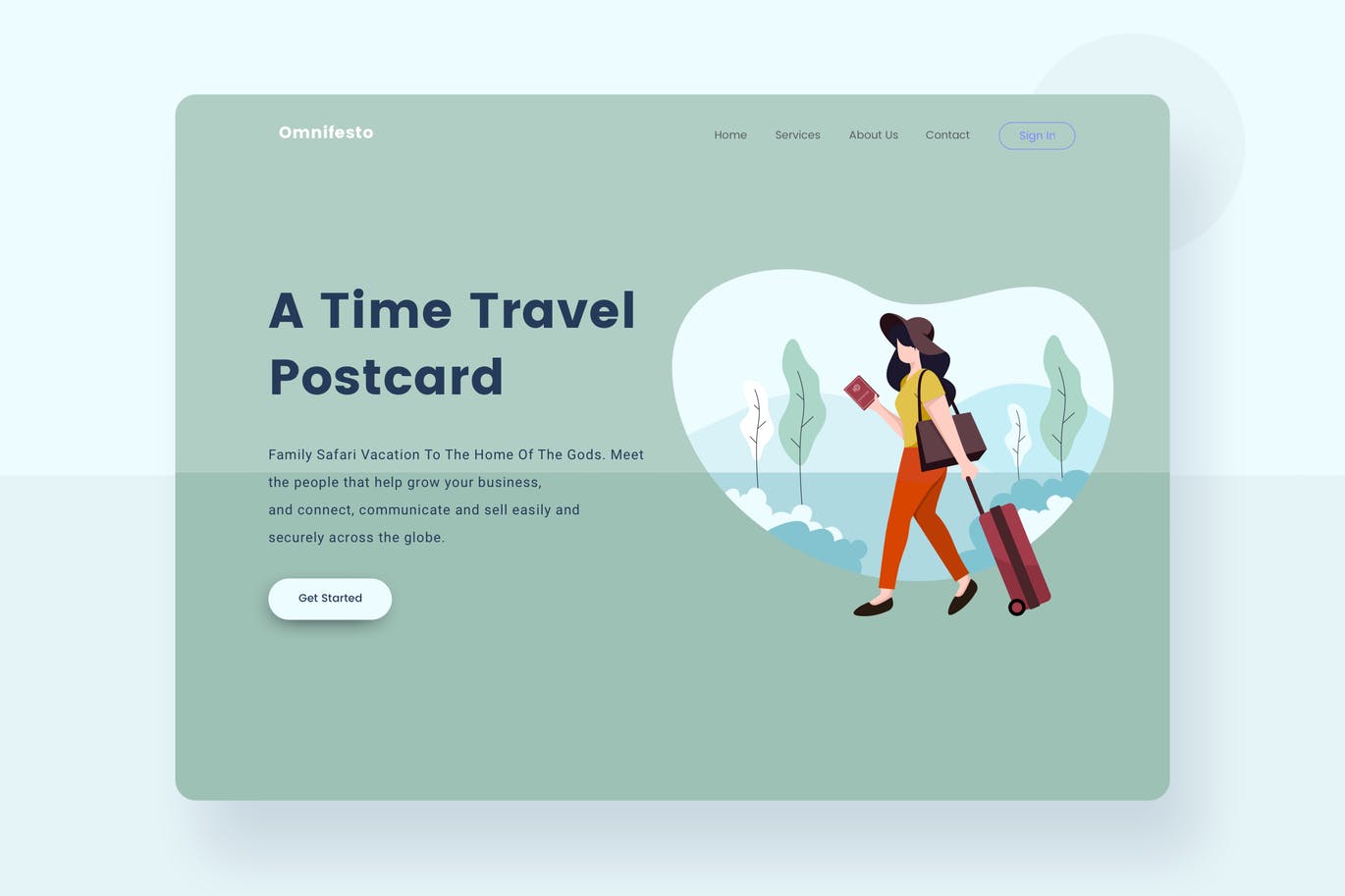 Travel Packing landingpage header Illustration