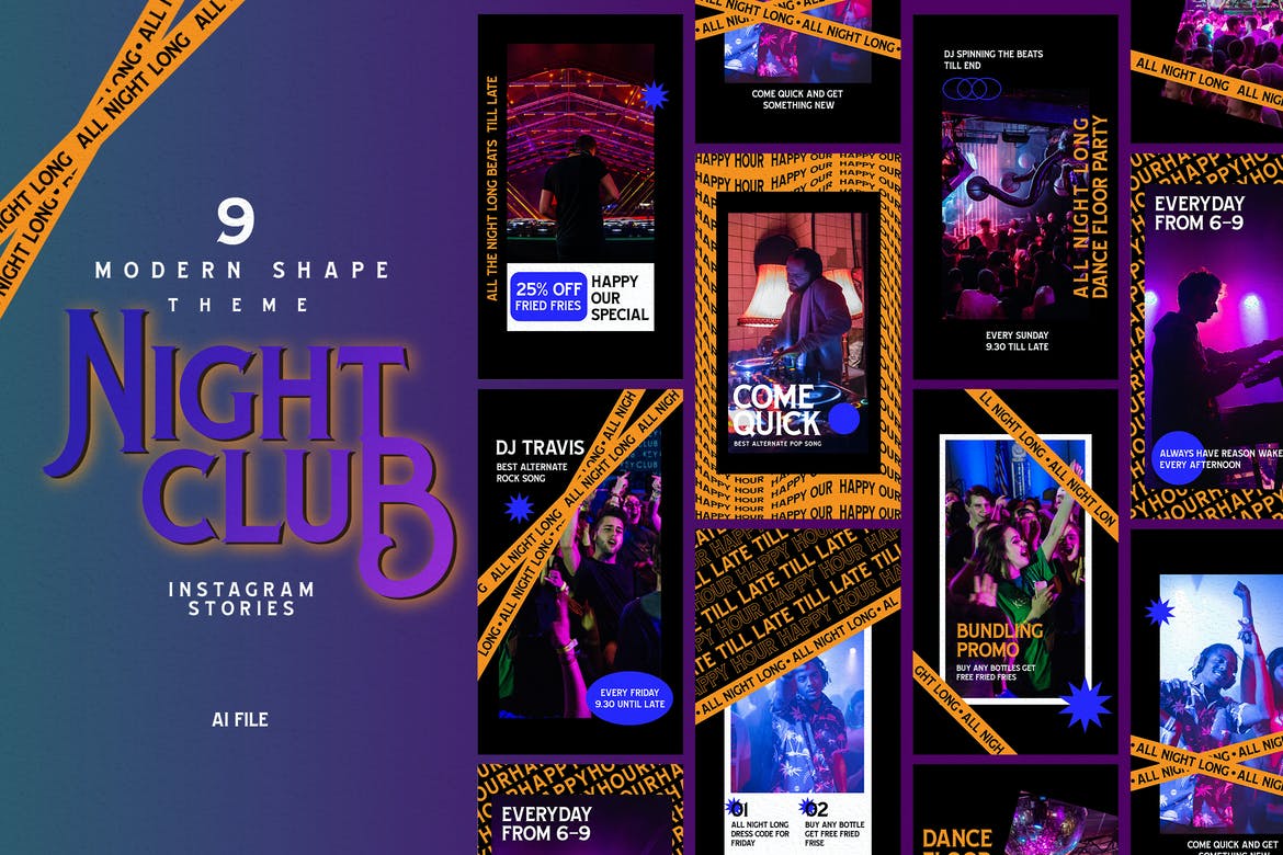 Urban Theme - Night Club Instagram Stories