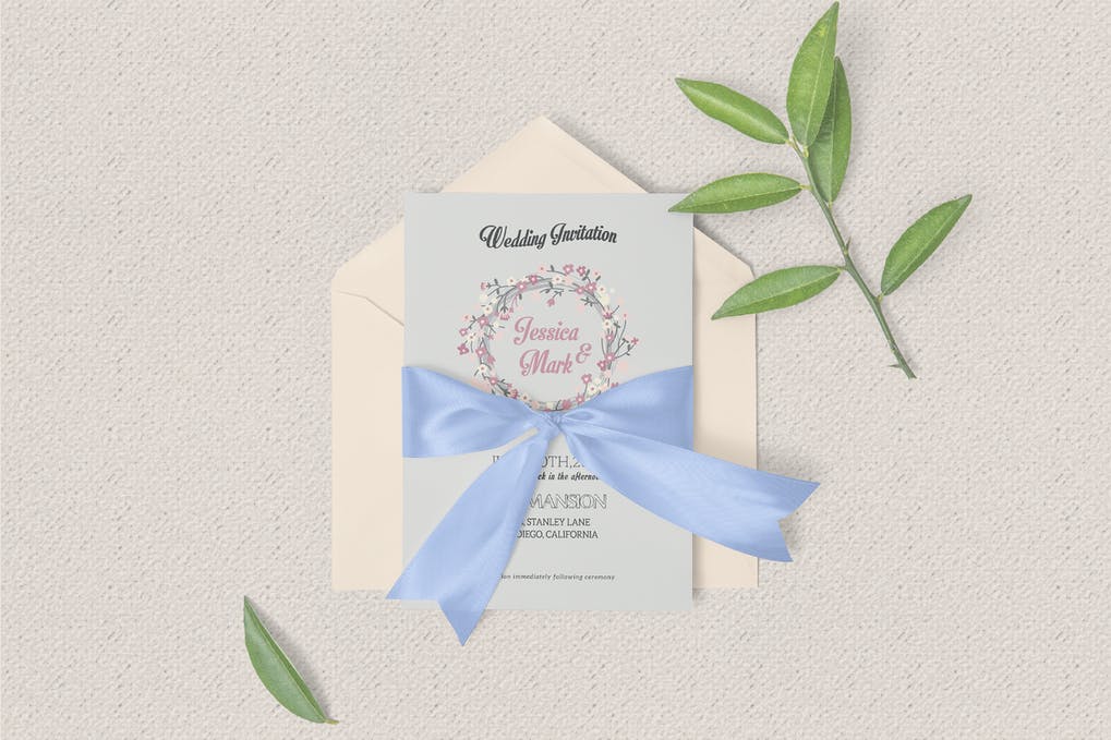 Vintage Wedding Invitation Template