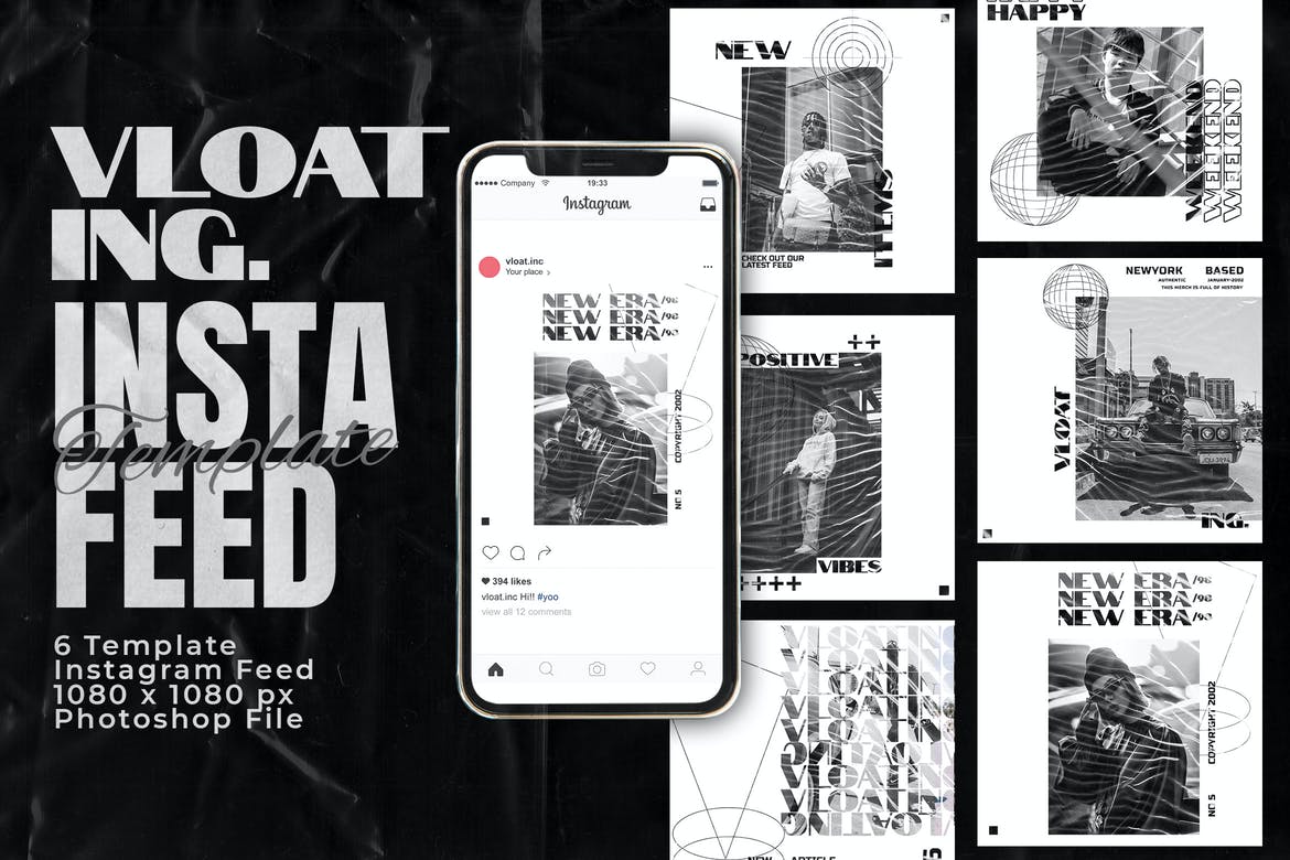 Vloating Instagram Feed Post Template