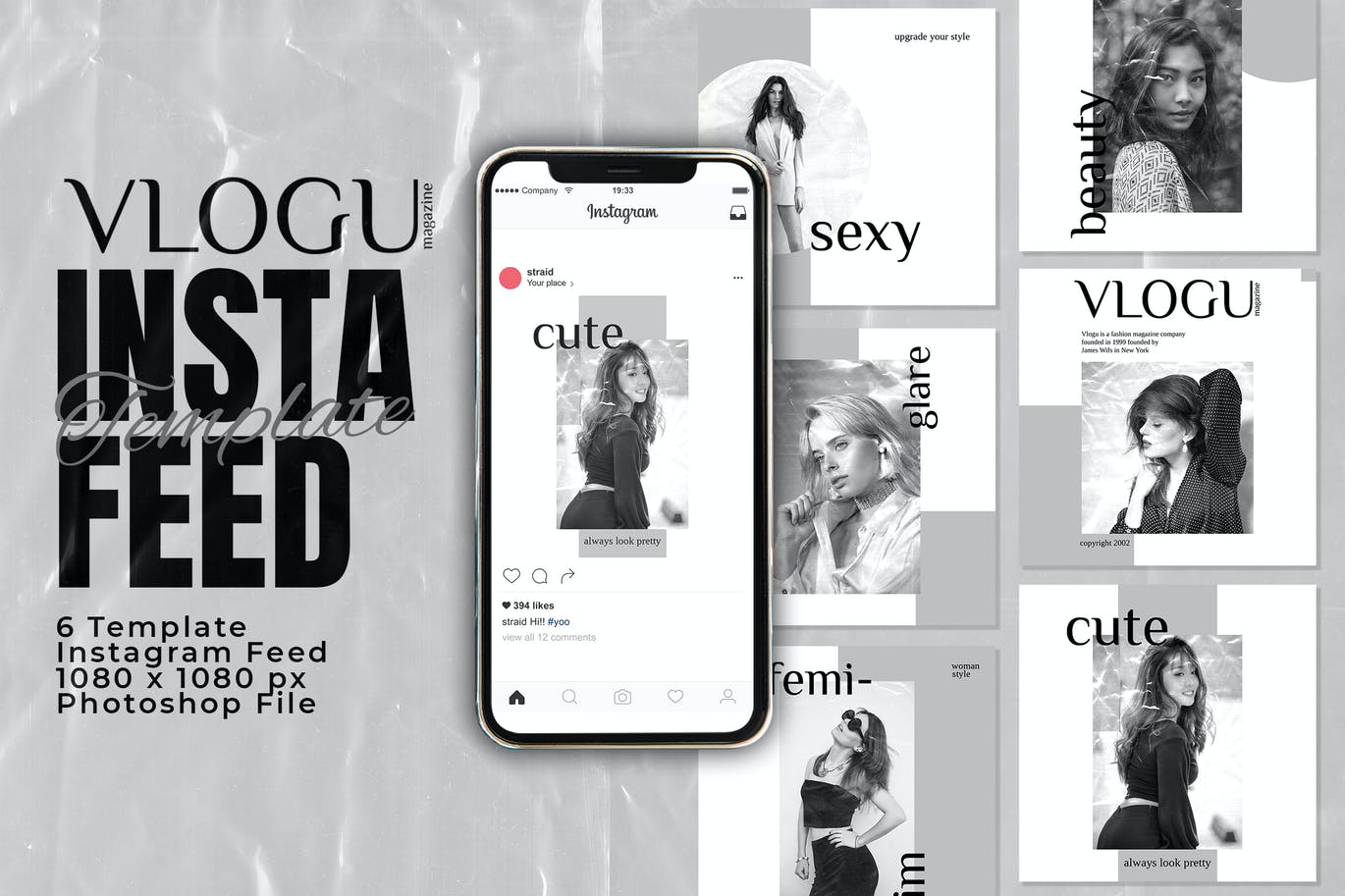 Vlogu Magazine Instagram Feed Post Template