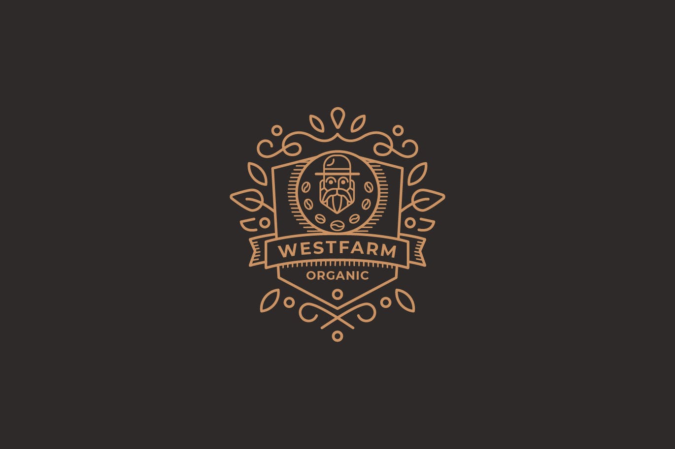 West Farm ,Farmer market, Organic Logo Template