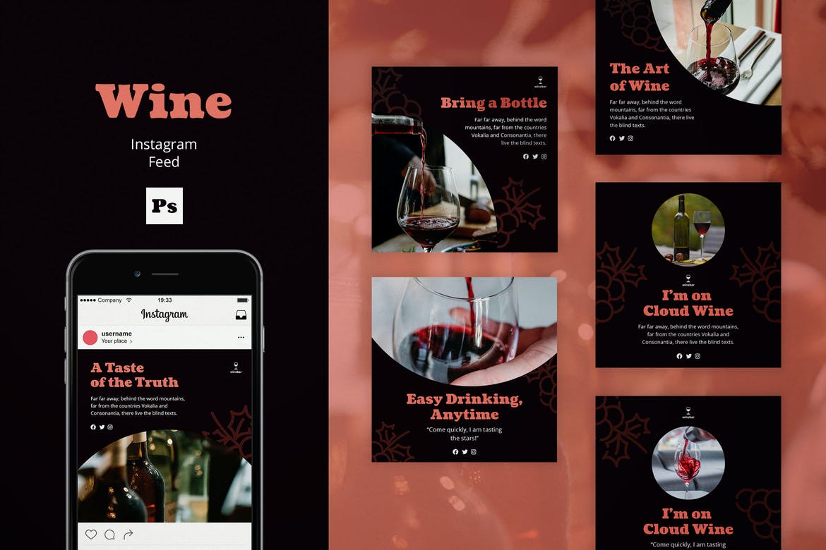Wine Instagram Feed Post