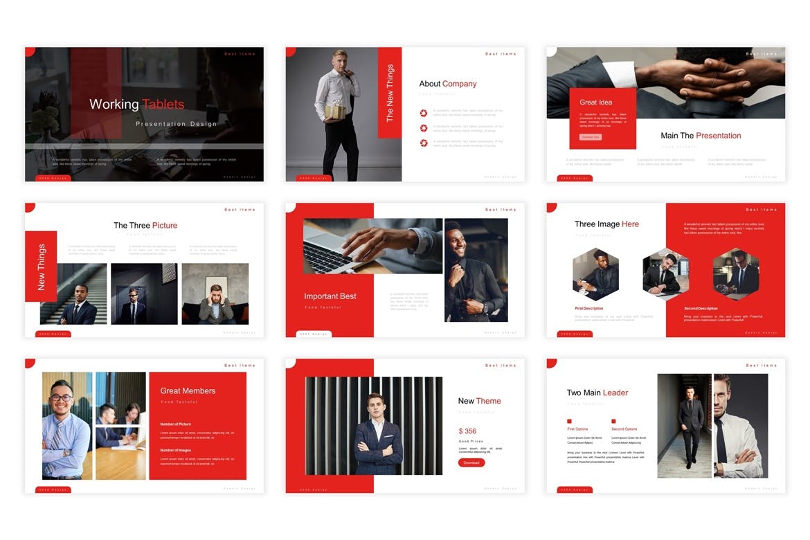 Working Tablets - Keynote Template