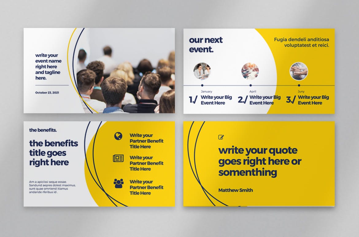 Yellow and Black Presentation Layout