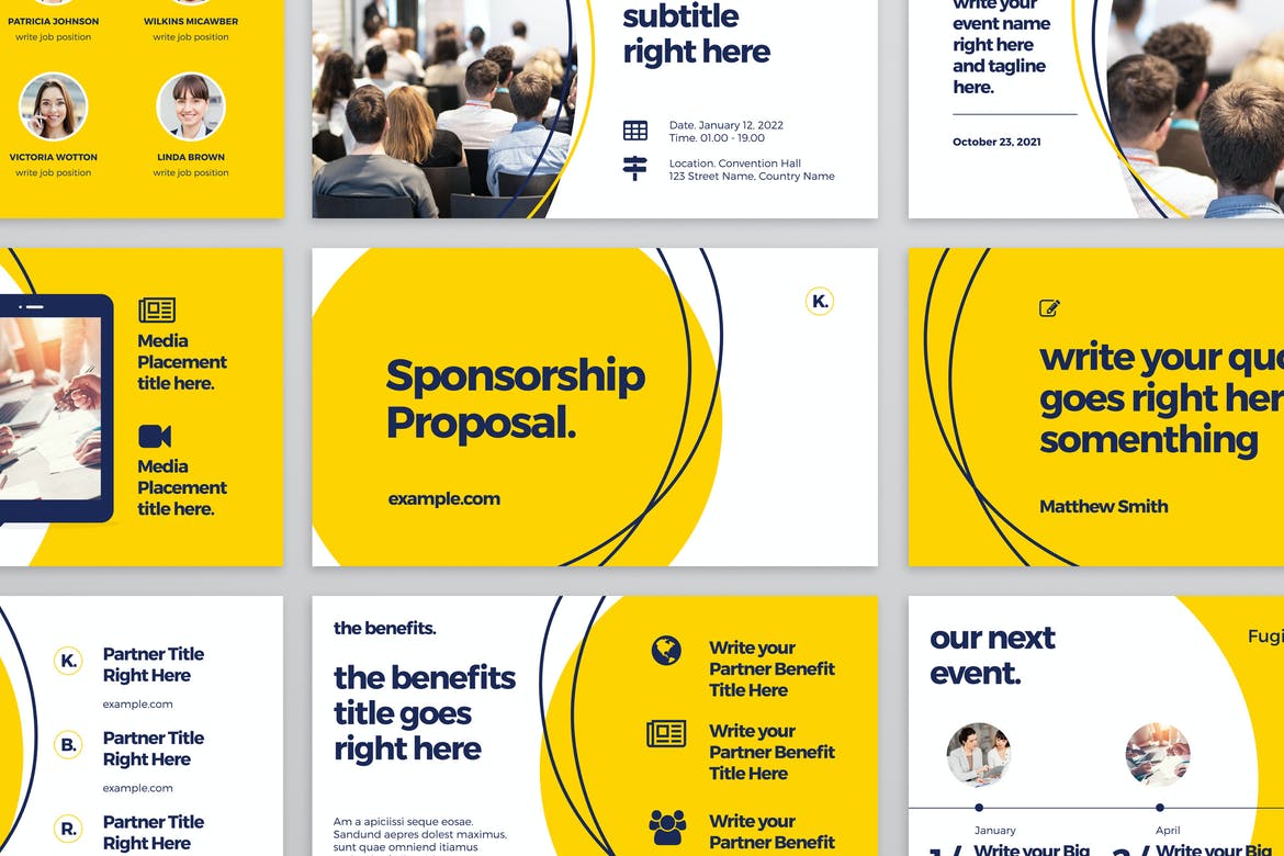 Yellow and Black Presentation Layout