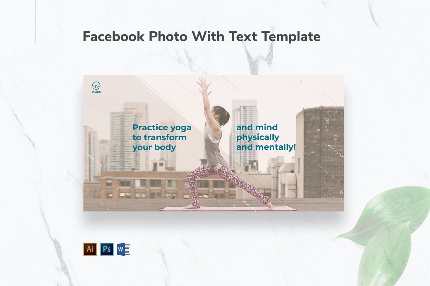Yoga Instructor Facebook Photo With Text