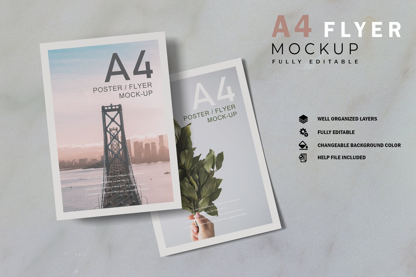 A4 Flyer/Poster Mockup V.8