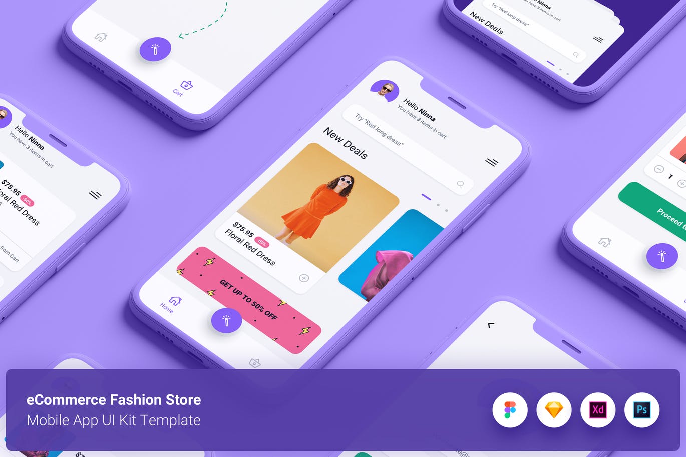 eCommerce Fashion Store App UI Kit Template