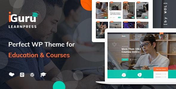 iGuru v1.0.2 NULLED - Education & Courses WordPress Theme