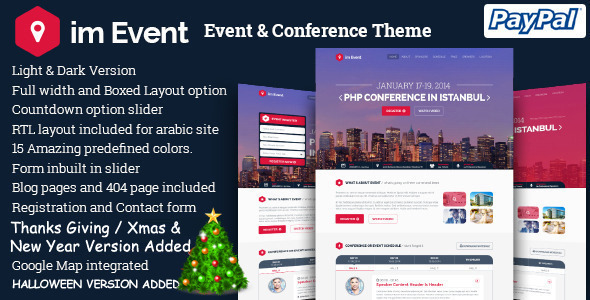 imEvent - Conference Meetup WordPress Theme