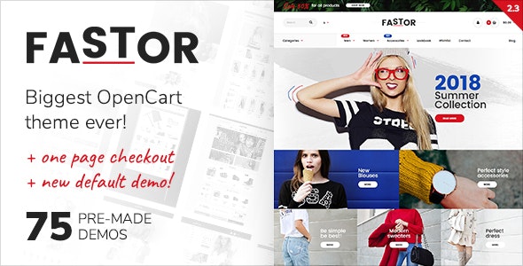 Fastor v2.3 - multifunctional theme for OpenCart