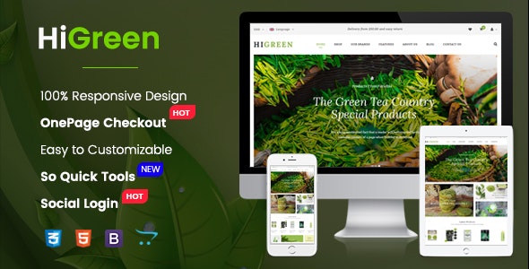 HiGreen v1.0.1 - universal template for OpenCart 2