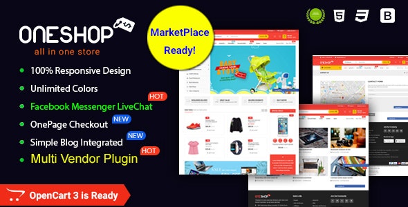 OneShop v1.0.1 - OpenCart 3 Multipurpose Responsive Theme
