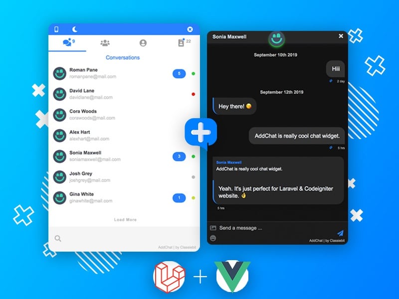 Addchat Codeigniter Pro - Live Chat Widget + Multi-User Chat + Customer Support
