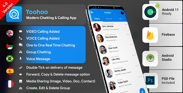 Android Chatting App with Voice - Video Calls, Voice messages + Groups -Firebase