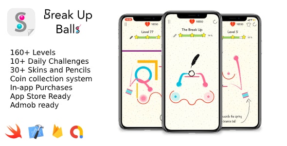Break Up Balls - iOS 2D Game