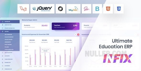 Infix v5.0 NULLED - school management system
