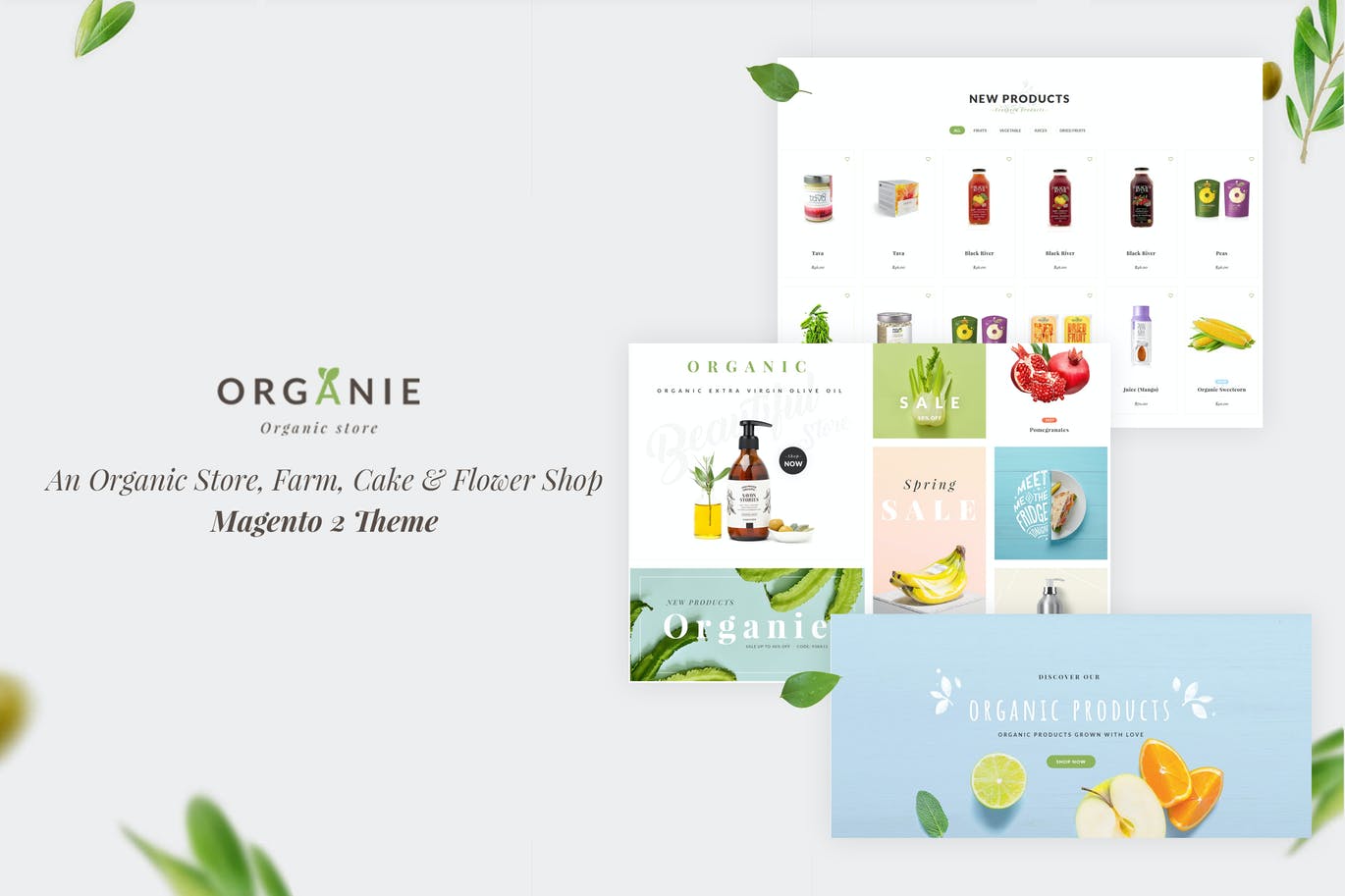 Organie - Organic Store, Farm, Cake, Flower Theme