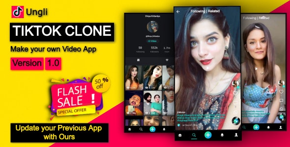 Ungli Short Video Creating App - Tiktok Clone App Code