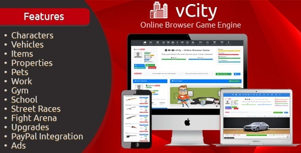 vCity v2.1 - script for a browser-based online game RPM (MMORPG)
