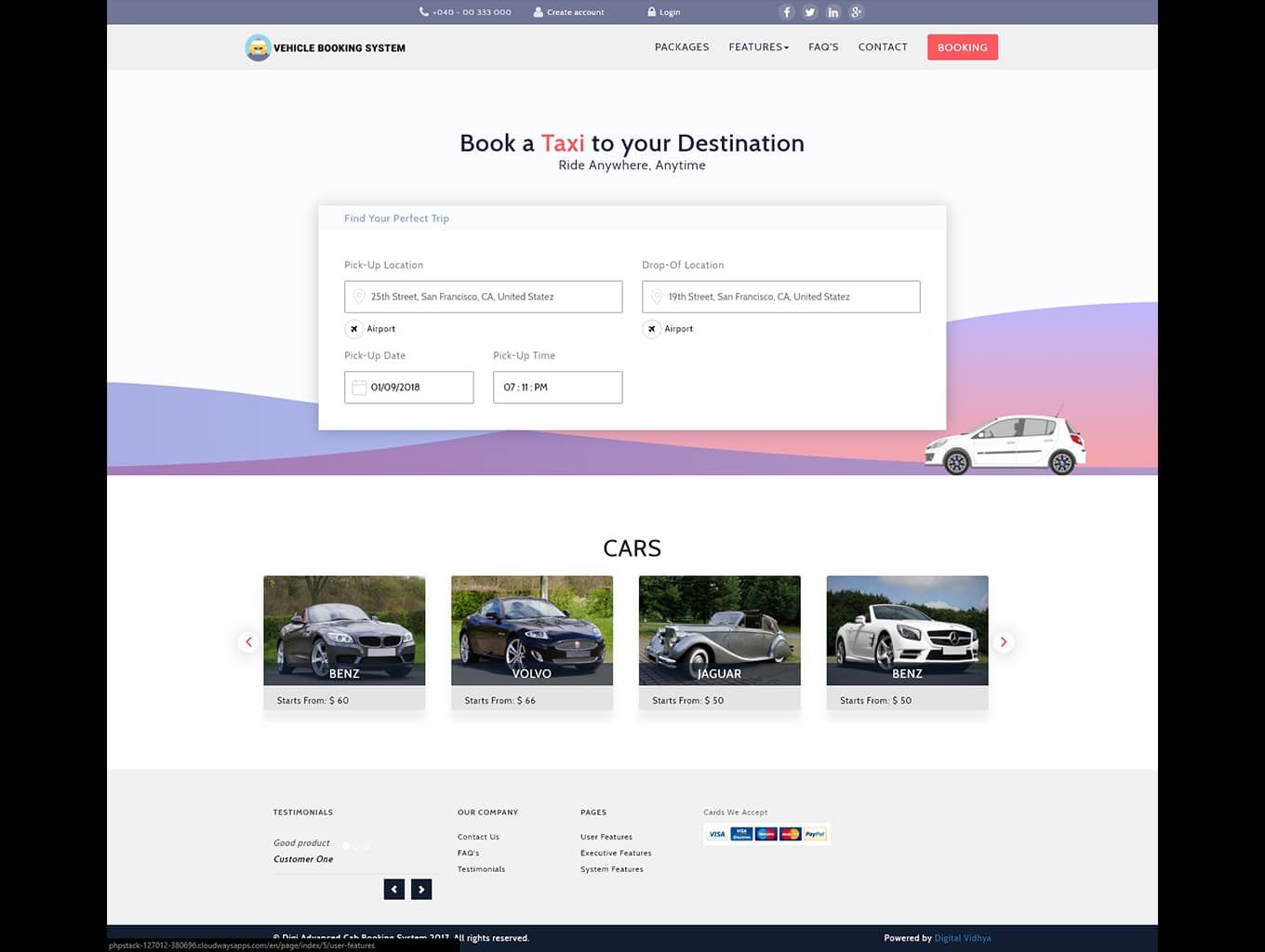 Digi Online Vehicle Booking System - DOVBS