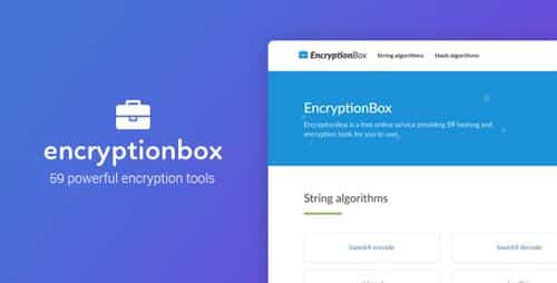 EncryptionBox - 59 powerful encryption tools