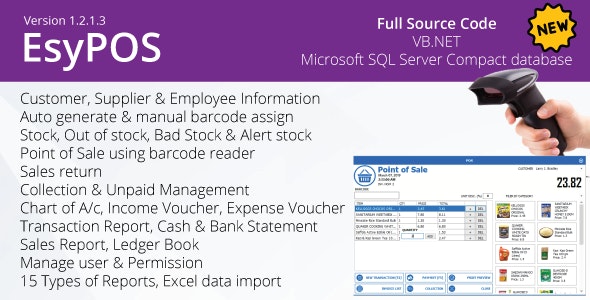 EsyPOS v1.2.1.3 - .NET inventory management