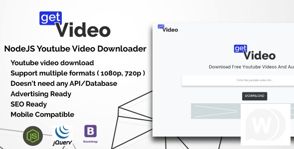 GetVideo v2.0.0 - script for downloading YouTube videos on NodeJS