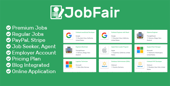 JobFair - Laravel Labor Exchange script