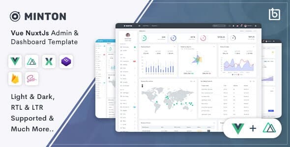 Minton - Vue Nuxt Admin & Dashboard Template