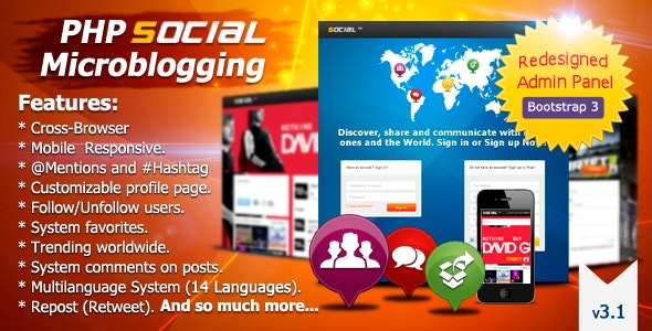 PHP Social Microblogging