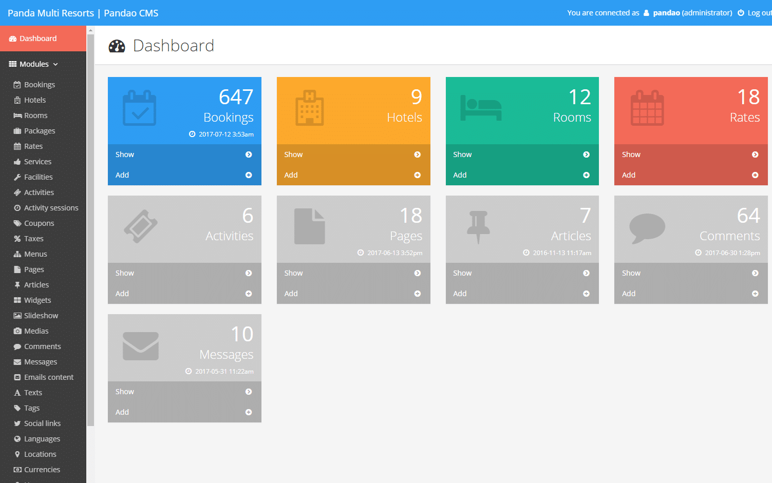 Panda Multi Resorts 7 - Booking CMS for Multi Hotels
