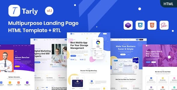 Tarly - Multipurpose Landing Page HTML Template