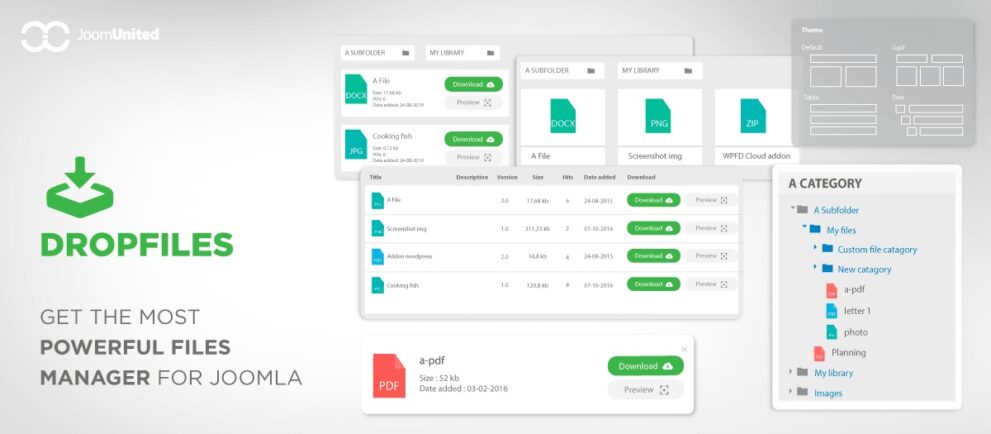 Dropfiles v5.7.0 - powerful file manager for Joomla