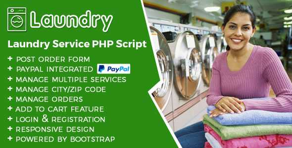 Laundry Service PHP script
